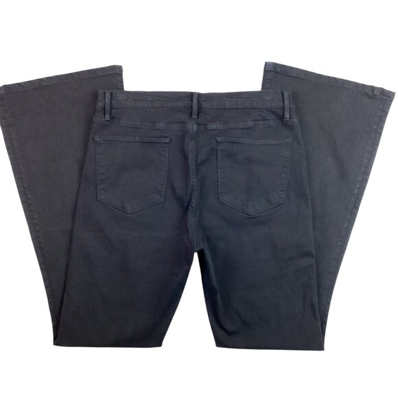 Frame Le High Flare Womens 31 Jeans Black Cotton Blend - Picture 10 of 16